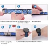 Double Color Silicone Replacement Watchbands For Series 6 & SE & 5 & 4 40mm / 3 & 2 & 1 38mm(Black White)