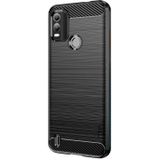 Voor Nokia C21 Plus MOFI Gentleness Brushed Carbon Fiber Soft TPU Case