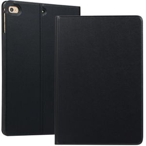 Solid Color Elastic Holster Horizontal Flip Leather Case for iPad mini 4 / mini 5  with Holder & Sleep / Wake-up Function(Black)