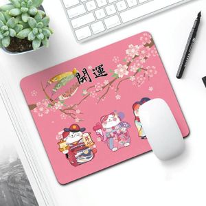 6 PCS Non-Slip Mouse Pad Thick Rubber Mouse Pad  Size: 21 X 26cm(Cherry Cat)