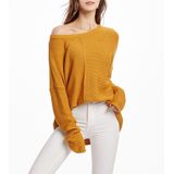 Dames Knitwear Turtleneck Sweater  Maat: S(Geel)