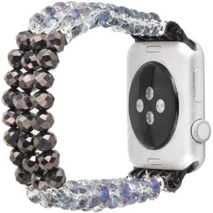 For Apple Watch 5 & 4 44mm / 3 & 2 & 1 42mm Pearl Crystal Watchband(Crystal Grey)