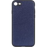 Litchi Texture Genuine Leather Folding Protective Case For iPhone 8 / 7(Blue)