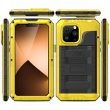 For iPhone 14 Pro Max Shockproof Waterproof Dustproof Metal + Silicone Phone Case(Yellow)