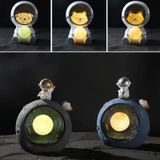 W1153 Resin Planet Night Light Home Decorations  Style: Kitten Astronaut