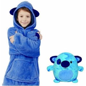 Winter Home Dierlijke Vorm Kinderen Opslag Pyjama (Kleur: Blauw Maat: 130cm)