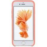 Pure Color Liquid Silicone + PC Protective Back Cover Case for iPhone 6 & 6s(Light Orange)
