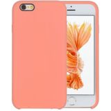 Pure Color Liquid Silicone + PC Protective Back Cover Case for iPhone 6 & 6s(Light Orange)