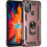 For Motorola Moto G50 Shockproof TPU + PC Protective Case with 360 Degree Rotating Holder(Rose Gold)