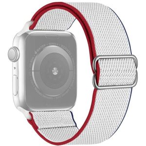Hoge elastische nylon vervangende horlogeband voor Apple Watch Series 6 & SE & 5 & 4 44MM / 3 & 2 & 1 42mm (Frankrijk)