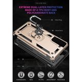 For Samsung Galaxy S21 FE Shockproof TPU + PC Protective Case with 360 Degree Rotating Holder(Gold)