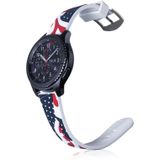 National Flag Pattern Silicone Wrist Watch Band for Samsung Gear S3  22mm(White)