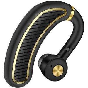 Business Bluetooth Earphone Wireless Headphone with Mic 24 Hours Work Time Bluetooth Headset for iPhone Android  phone(Black Gold)
