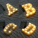 Alphabet T English Letter Shape Decorative Light  Dry Battery Powered Warm White Standing Hanging LED Holiday Light