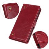 Copper Buckle Nappa Texture Horizontal Flip Leather Case for Galaxy A40  with Holder & Card Slots & Wallet (Wine Red)
