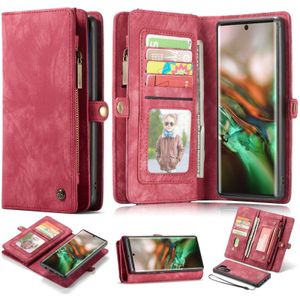 CaseMe-008 Detachable Multifunctional Horizontal Flip Leather Case with Card Slot & Holder & Zipper Wallet & Photo Frame for Galaxy Note 10 Pro(Red)