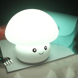 Silicone Colorful Mushroom Night Light Bedside Sleeping Table Lamp  Power source: 0.8W(Handsome Mushroom)