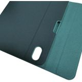 HK006 vierkante toetsen afneembare Bluetooth toetsenbord lederen geval met houder voor iPad mini 6 (mint groen)