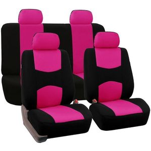 9 in 1 Universal Four Seasons Anti-Slippery Cushion Mat Set for 5 Seat Car  Style:Ordinary (Pink)