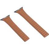 Afslanklus Magnetische vervangingshorlogeband voor Apple Watch Series 7 41 mm / 6&se&5&4 40 mm / 3&2&1 38 mm (zadel bruin)