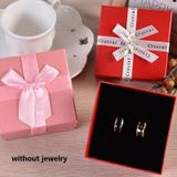 10 PCS Bowknot Jewelry Gift Box Square Jewelry Paper Packaging Box  Specification: 8x8x3.5cm(Red)