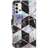 For Samsung Galaxy A32 5G Coloured Drawing Pattern Horizontal Flip PU Leather Case with Holder & Card Slots & Wallet & Lanyard(Black Marble)