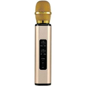 K6 Portable Inner Magnetic Dual Speaker Bluetooth Phone Computer Microphone(Gold)