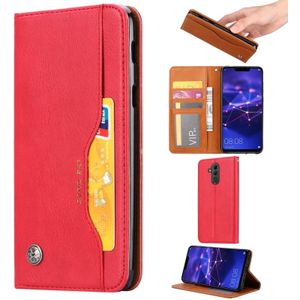 Knead Skin Texture Horizontal Flip Leather Case for Huawei Mate 20 Lite  with Photo Frame & Holder & Card Slots & Wallet(Red)