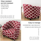 Elastic All-inclusive Single Semicircle Printed Sofa Cover(Style Red)