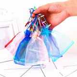 100 PCS Organza Gift Bags Jewelry Packaging Bag Wedding Party Decoration  Size: 7x9cm(D18 Light Green)