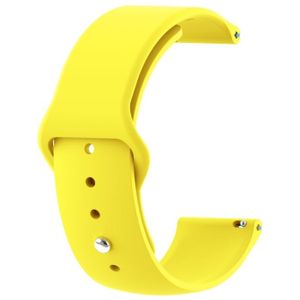 22mm For Huawei Watch GT2e GT2 46mm Monochrome Silicone Reverse Buckle Strap(Yellow)