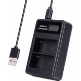 Lntelligent LCD Display USB Dual-charge Charger for For Sony NP-FM500H / NP-FM50 / NP-F550