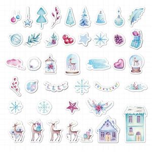 TH001-22 6 Sets Japanese Paper Decoration Hand Account DIY Sticker(Winter Deer )