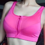 7 Color Fitness Yoga Push Up Sports Bra Women Gym Running Padded Tank Top Athletic Vest Underwear Shockproof Zipper Sports Bra M(Lavender)