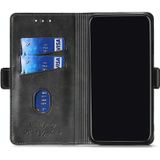 For Huawei Mate 20 Lite Retro Texture Contrast Color Side Buckle Horizontal Flip Leather Case with Holder & Card Slots & Wallet(Black)