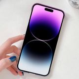 Voor iPhone 11 Pro Max Frameloze Skin Feel Gradient Phone Case(Roze + Lichtblauw)