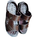 Antislip buitenkleding Dual-gebruik Sandalen Slippers Mannen Casual Strandschoenen  Afmeting: 46 (Koffie Bruin)