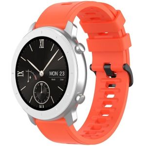 For Amazfit GTR Silicone Smart Watch Replacement Strap Wristband  Size:22mm(Orange Red)