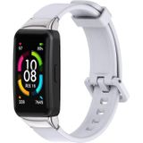 Voor Huawei Band 6 / Honor Band 6 MIJOBS Universele ademende siliconen vervangende riem Watchband (Wit)