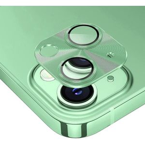 Voor iPhone 15 / 15 Plus ENKAY Aluminium gehard glas Lens Cover Film(Groen)