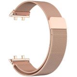 Voor OPPO Watch 3 Milanese roestvrijstalen metalen horlogeband (roségoud)