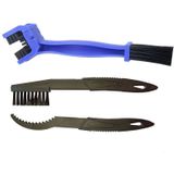 2 Set Bicycle Chain Cleaning Brush Flywheel Cleaning Tools Crankset Brush Cleaning Chain Wheel Set Brush (Blue)