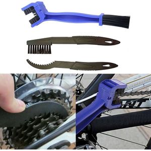 2 Set Bicycle Chain Cleaning Brush Flywheel Cleaning Tools Crankset Brush Cleaning Chain Wheel Set Brush (Blue)