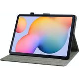 Voor Samsung Galaxy Tab S5e/T720/T725 Tijgerpatroon Flip Lederen Tablet Case (Paars)