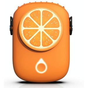 LY-ZYF02 Mini Hanging Neck Fan Portable Outdoor Handheld Fan(Orange)