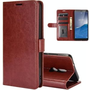 For Nokia C3 R64 Texture Single Horizontal Flip Protective Case with Holder & Card Slots & Wallet& Photo Frame(Brown)