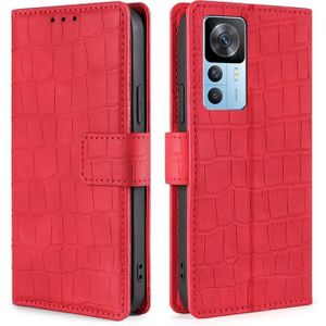 Voor Xiaomi Redmi K50 Ultra Skin Feel Krokodil Magnetische sluiting lederen telefoonhoes