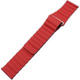 Suitable For Samsung Gear S2 / Active2 Smart Watch Strap Universal 20mm Magnetic Buckle Leather Replacement Wrist Strap(red)