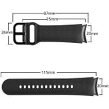 Voor Samsung Galaxy Watch 4 Classic 42mm 20mm Siliconen geplakte lederen band