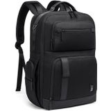 BANGE BG-G61 Men Large Capacity Business Shoulders Bag Oxford Cloth Waterproof Travel Computer Backpack(Black)